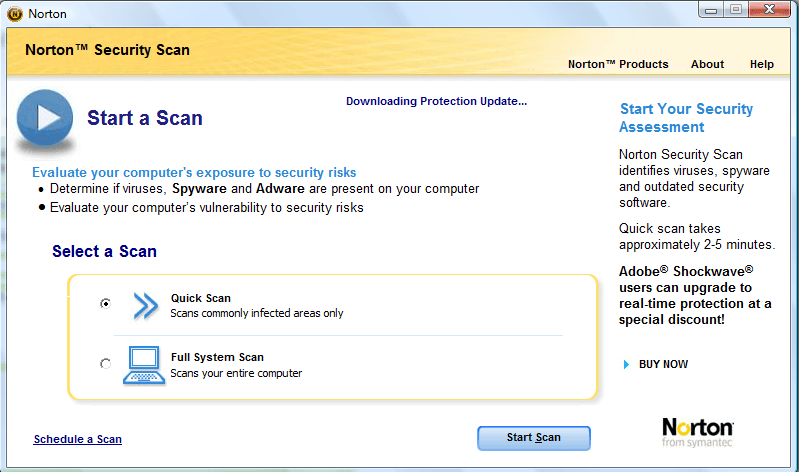 remove norton security scan
