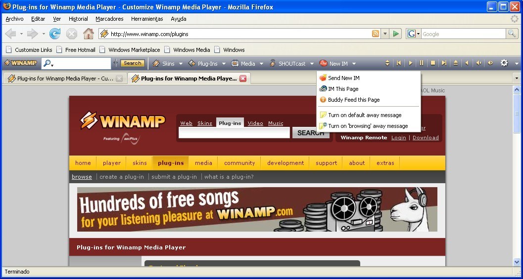 Winamp Toolbar for Firefox latest version Get best