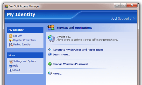 Verisoft Access Manager Windows 7