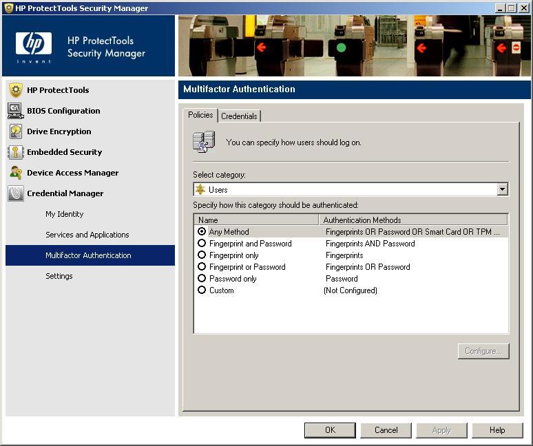 Button manager. HP PROTECTTOOLS Security Manager. HP PROTECTTOOLS Security Manager Suite. HP PROTECTTOOLS 6.X. Face recognition for HP PROTECTTOOLS.