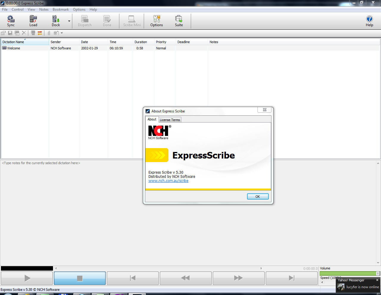 how long is express scribe free software