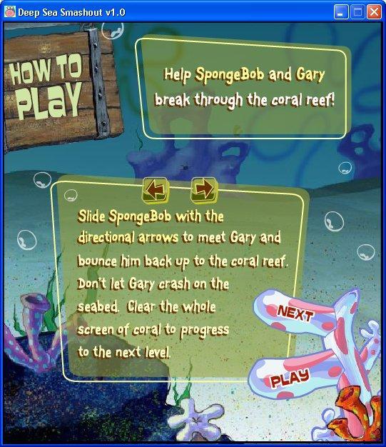 spongebob sdeep sea smashout