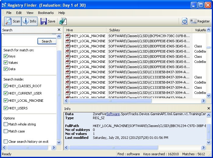 Registry Finder 2.58 instal