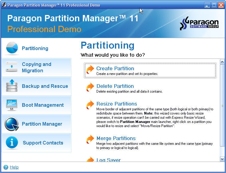 paragon partition manager trial