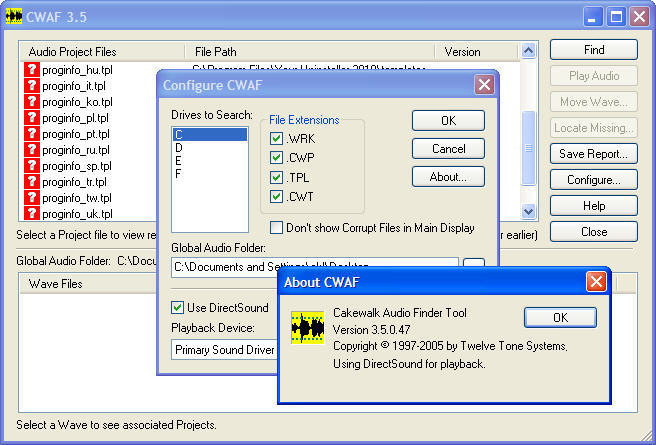 audiofinder type program for windows