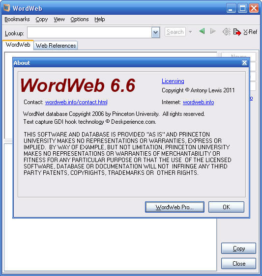 WordWeb Pro 10.34 download the last version for windows