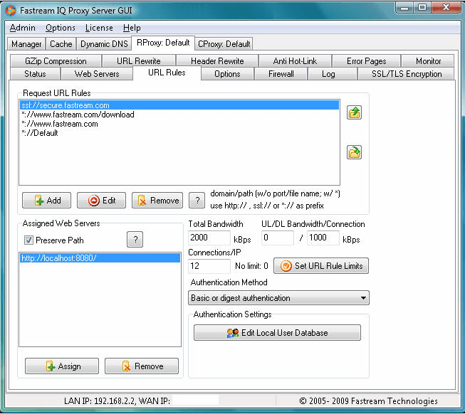 Fastream IQ Proxy Server latest version - Get best Windows software
