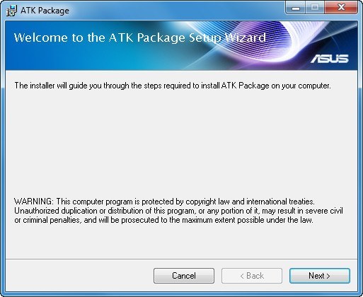 asus atk package windows 7