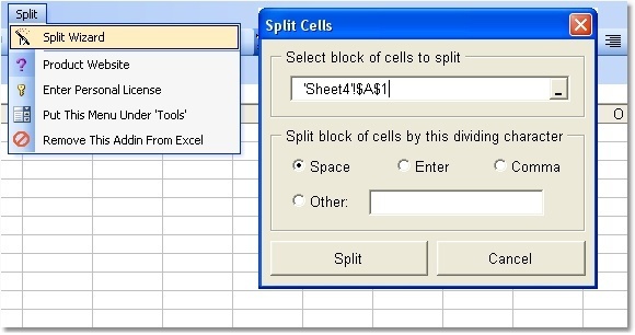 excel split cells into multiple rows or columns