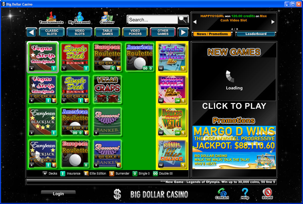 online 5 dollar ca casino