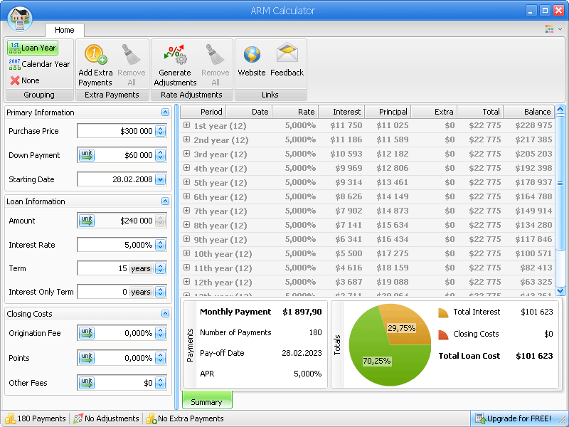 arm mortgage calculators