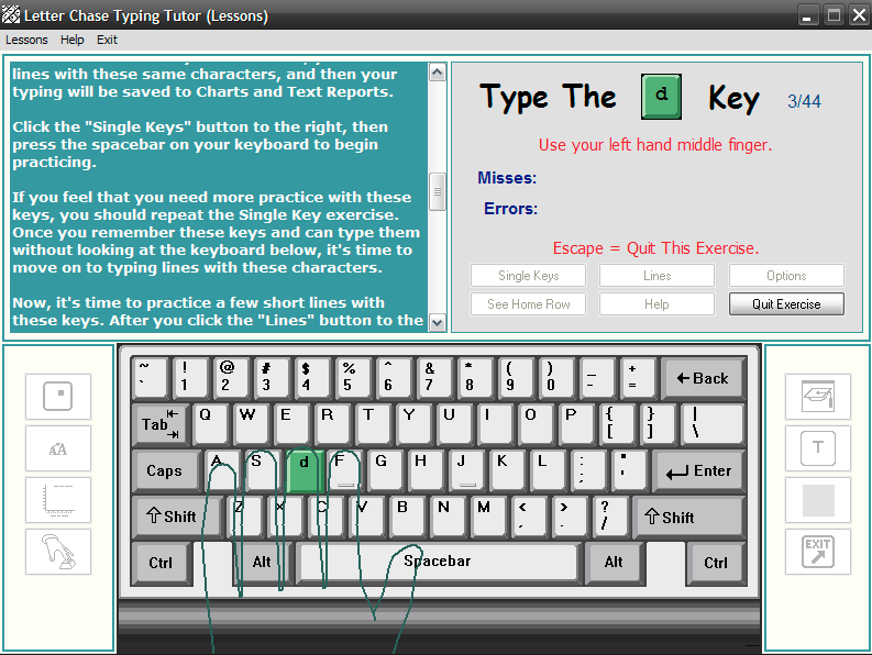 Letter Chase Typing Tutor download for free - GetWinPCSoft