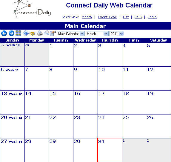 Connect Daily Web Calendar download for free GetWinPCSoft