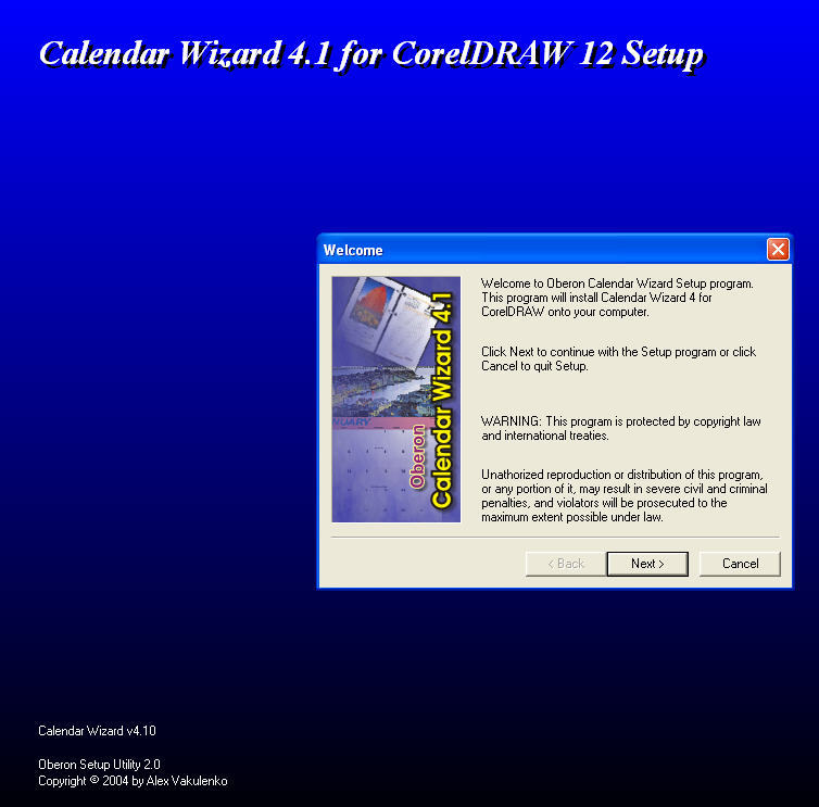 Calendar Wizard for CorelDRAW 12 latest version Get best Windows software
