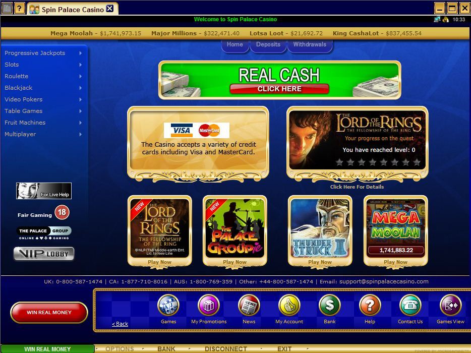 Spin Palace Online Casino Download