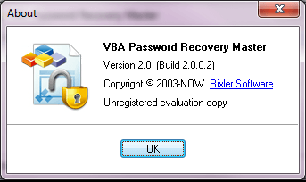reset vba password full crack