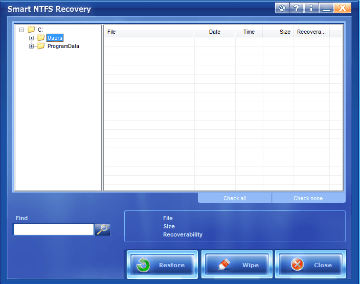 Ntfs recovery как пользоваться