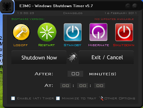 automatic windows shutdown timer