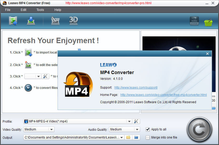 leawo free avi to mp4 converter