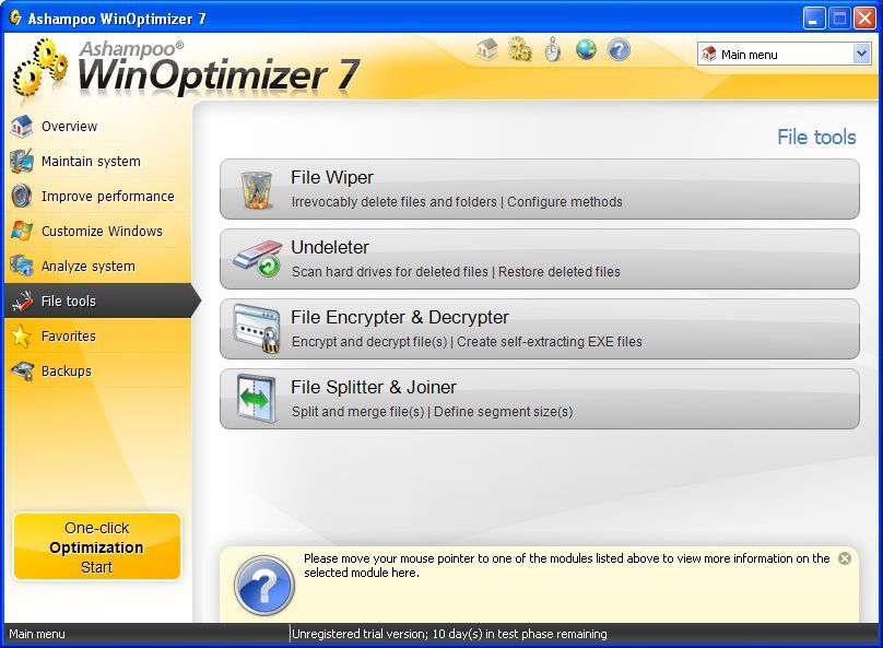 ashampoo winoptimizer xp