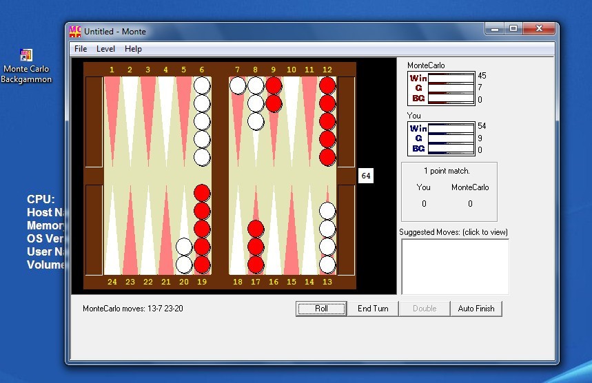 Monte Carlo Backgammon download for free GetWinPCSoft