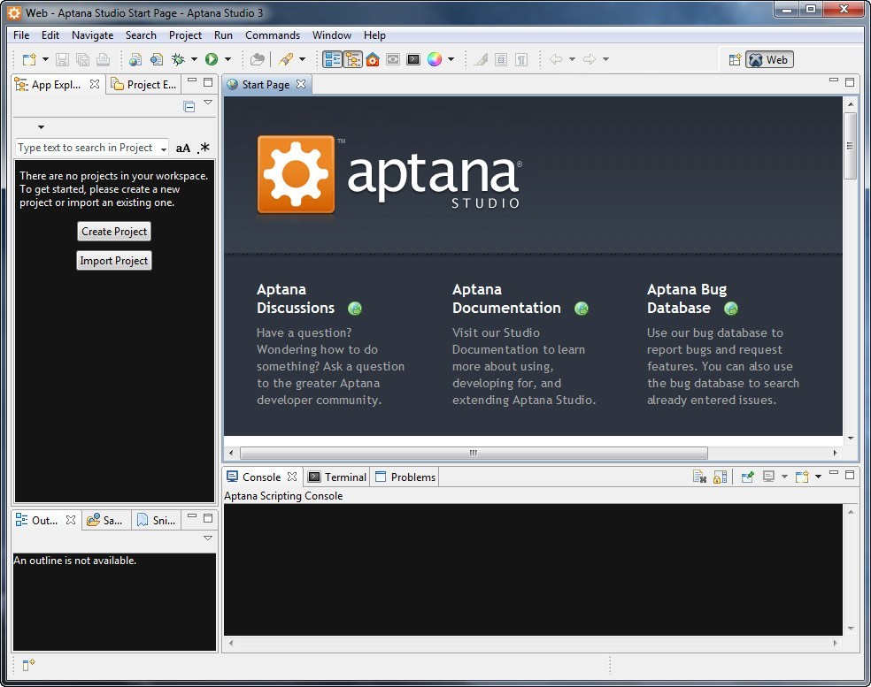 aptana studio 3 windows download error