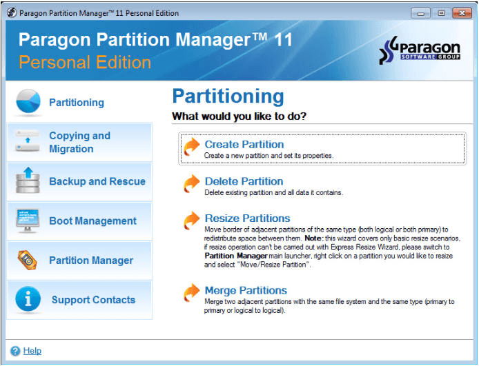 paragon partition master