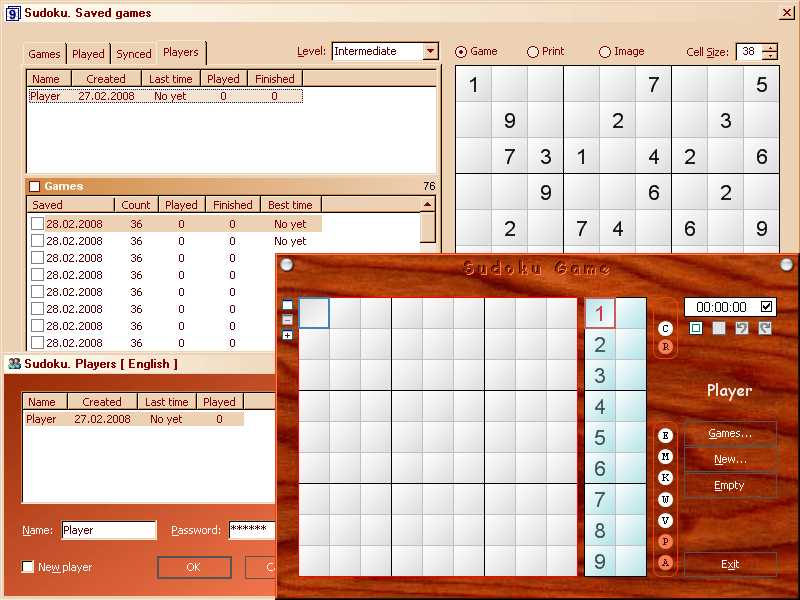 Показать программу игра. Sudoku game.