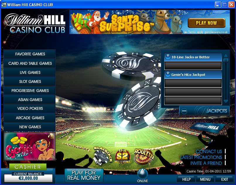 william hill casino club online