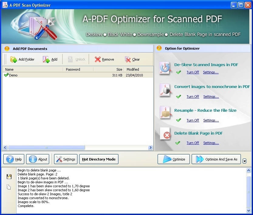 A-PDF Scan Optimizer download for free - GetWinPCSoft