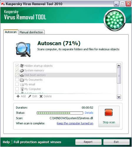 virus removal tool kaspersky