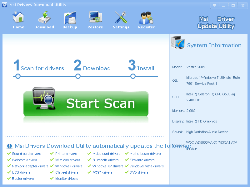 Msi driver software setup зависает