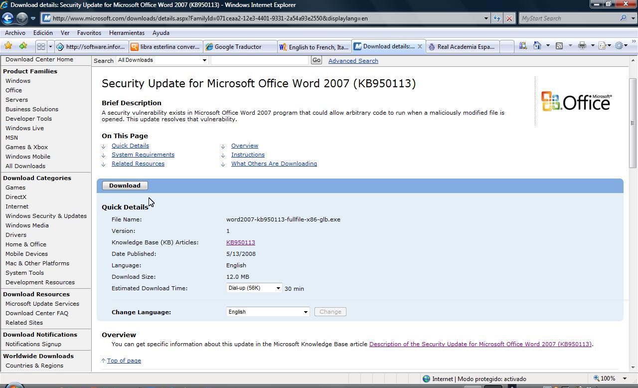 how to update office word