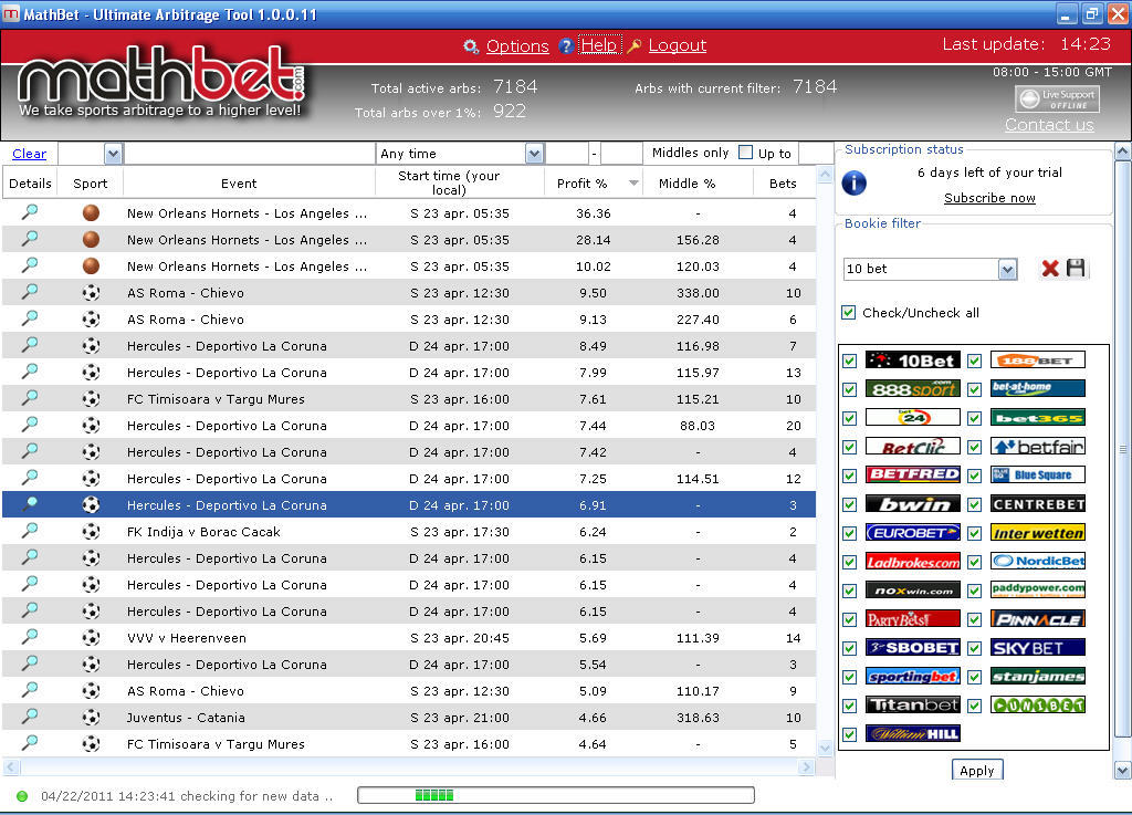 Sports arbitrage betting tools live betting websites review