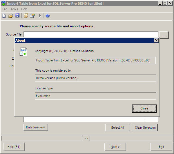 sql studio manager import contents from excel