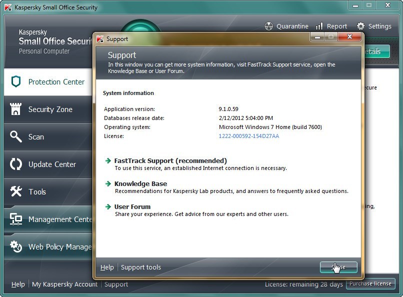 Kaspersky small office security for desktops