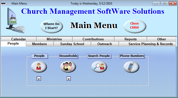 free church management software download