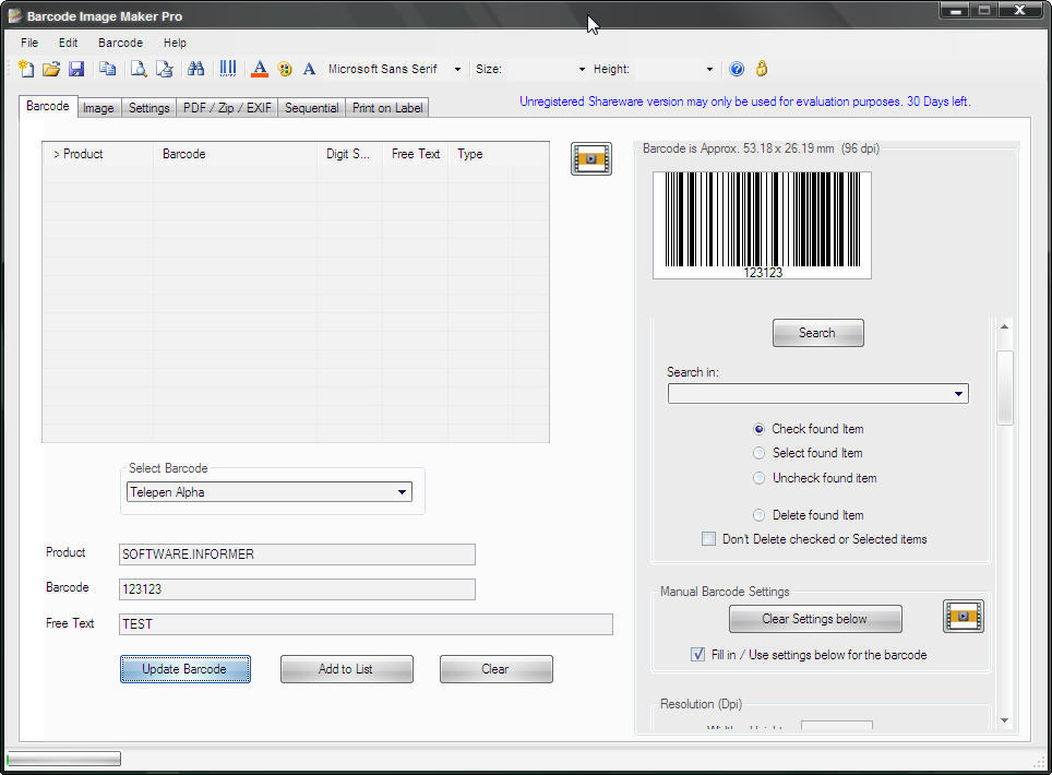 barcode producer free download
