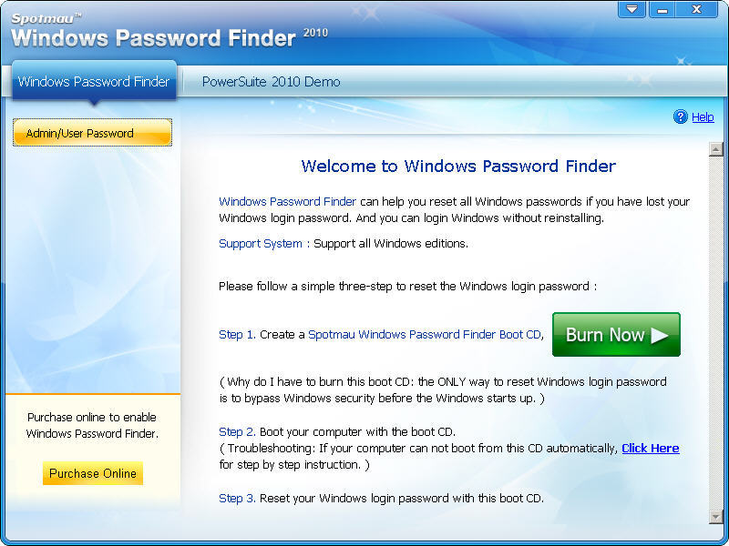 spotmau admin password resetter will not