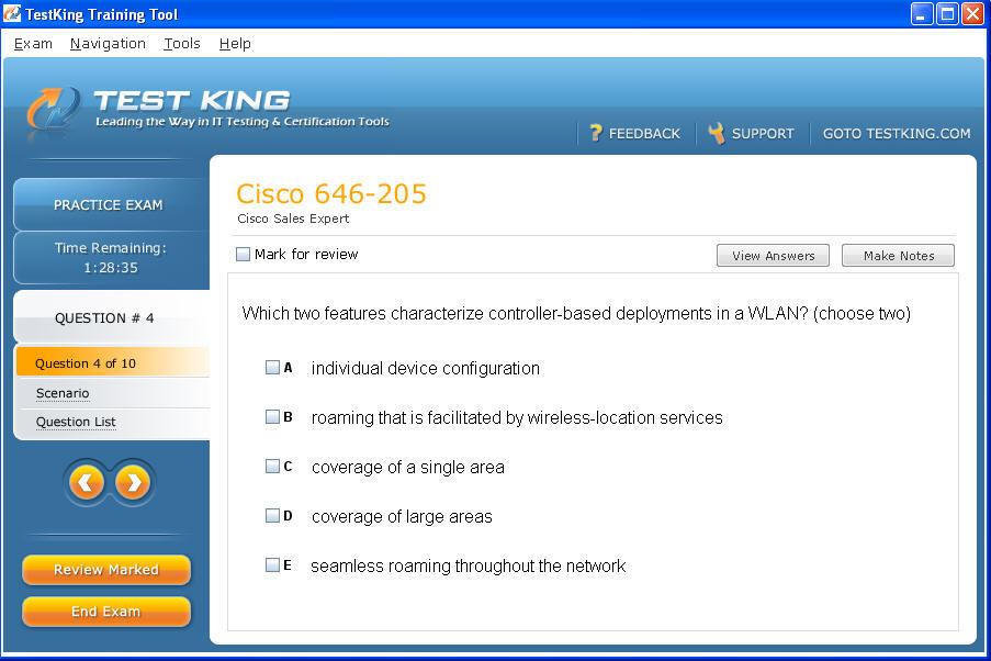 TestKing Questions and Answers for Cisco 646205 download for free