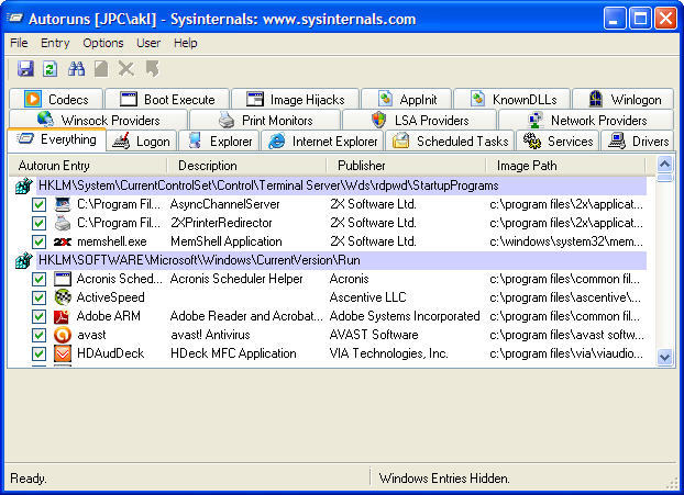 most files in sysinternals suite did not open