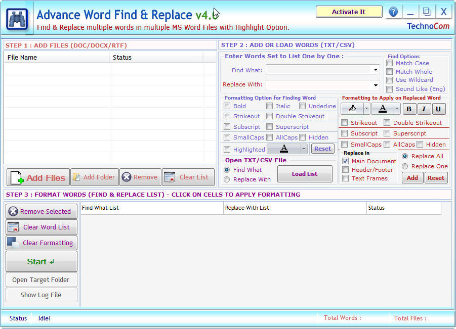 microsoft word advanced find and replace