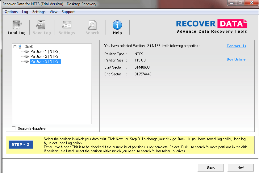 ntfs free data recovery