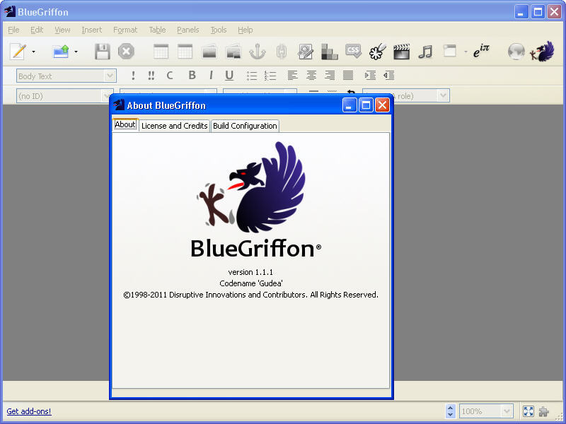 bluegriffon software