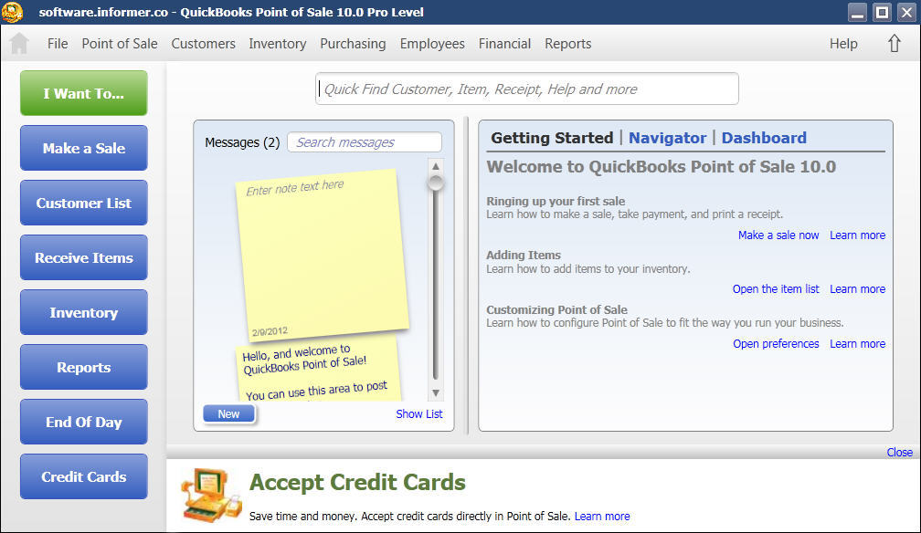 how to active point of sale 2013 quickbooks