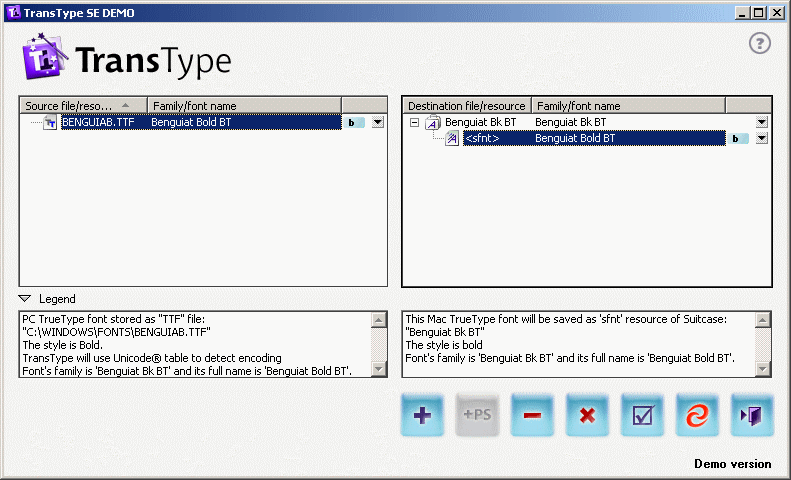 merge ttf with transtype