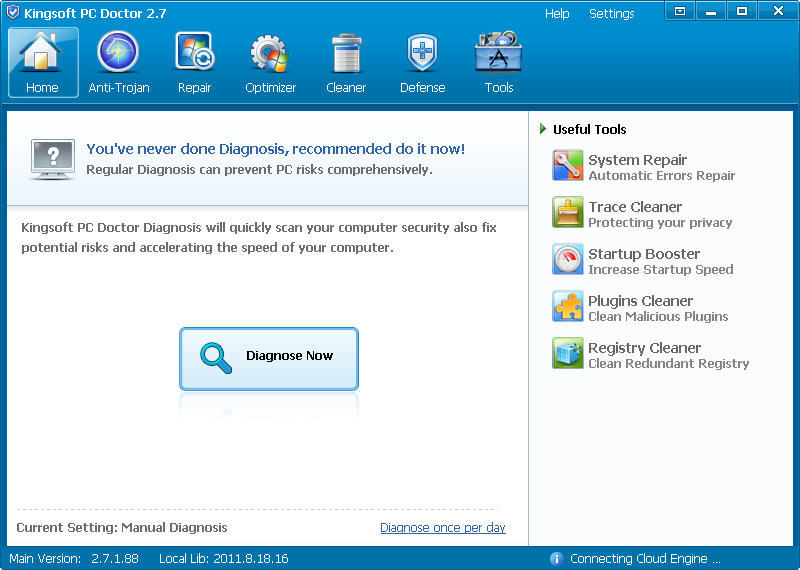 Kingsoft PC Doctor download for free - GetWinPCSoft