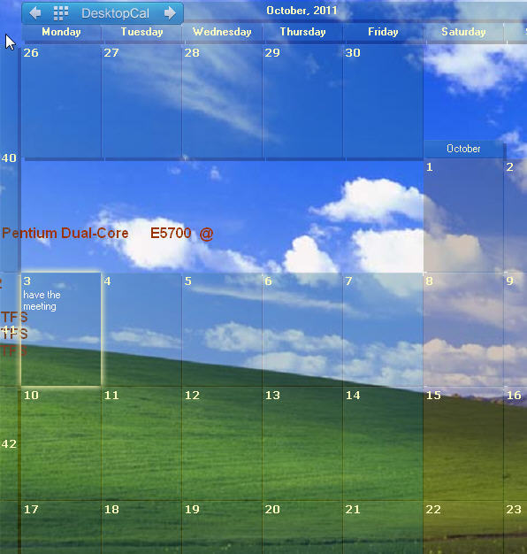 Calendrier de bureau download for free - GetWinPCSoft