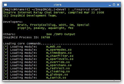 Module loader. IRC Servers. Service IRC. IRC CS. IRC chat Uplink.