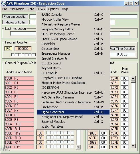 Avr simulator ide как пользоваться